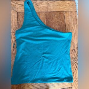 JCrew one shoulder top size M - green